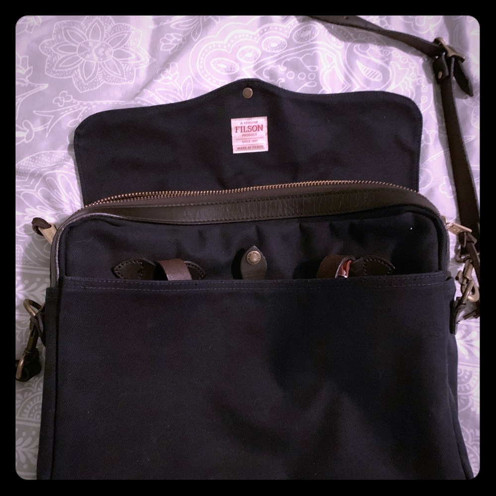 Filson laptop briefcase bag - Navy